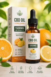 cbd oil tincture citrus - 1500mg